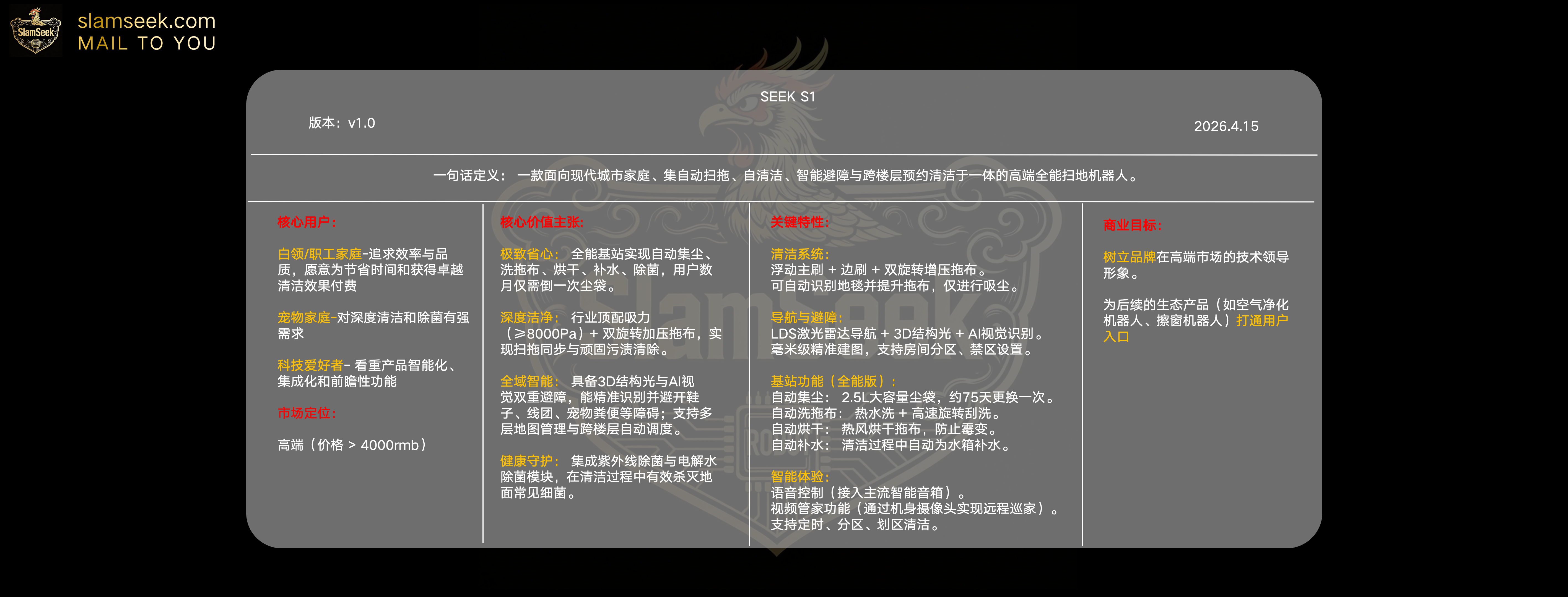扫地机器人产品概念卡